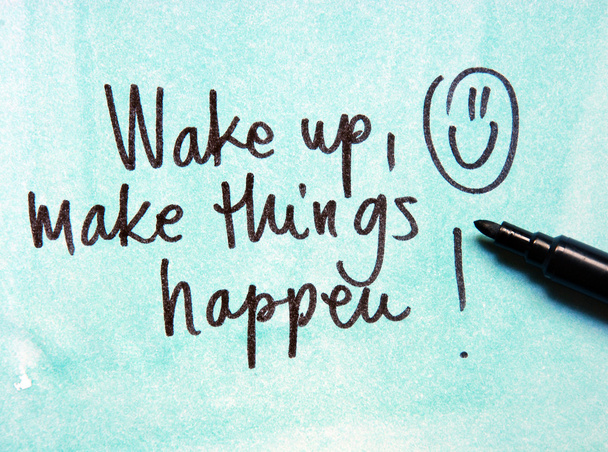 Motivational message wake up - Foto, Imagen
