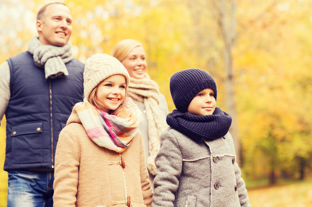 happy family in autumn park - 写真・画像