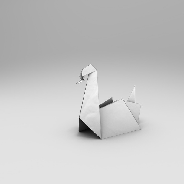 Cocotte origami paper white B - Zdjęcie, obraz