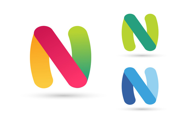 N vektor Logo ikonra levélsablon - Vektor, kép