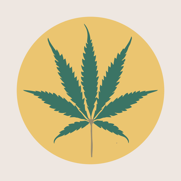 icono de cannabis aislado
 - Vector, imagen
