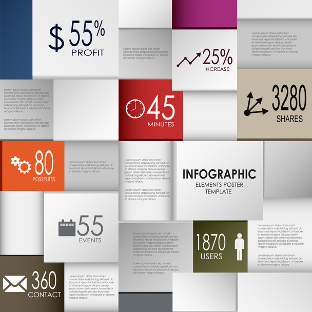 Abstract info graphic square element poster template - Vektor, kép
