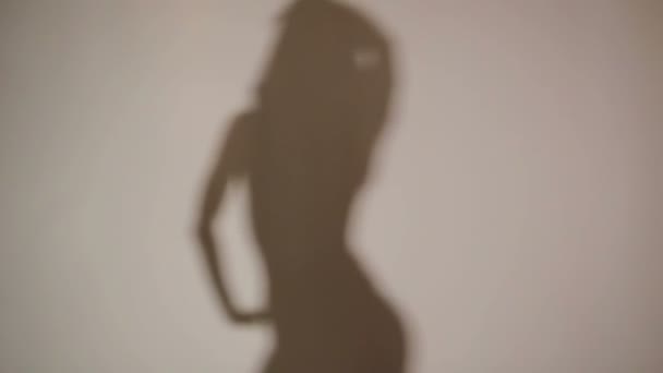 Shadow dancing girl - Footage, Video