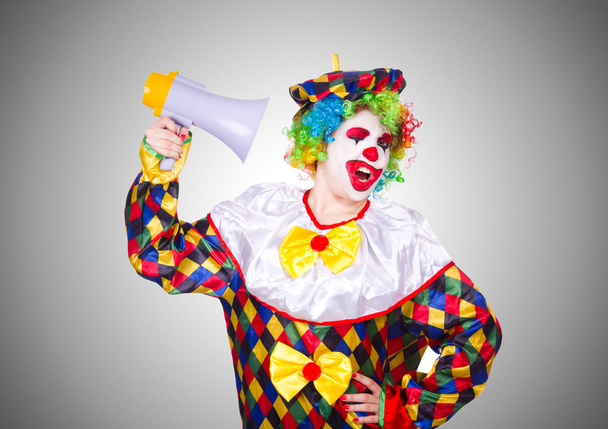 Clown mit Lautsprecher - Foto, Bild