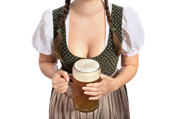 Oktoberfest pincérnő pohár sör - Fotó, kép