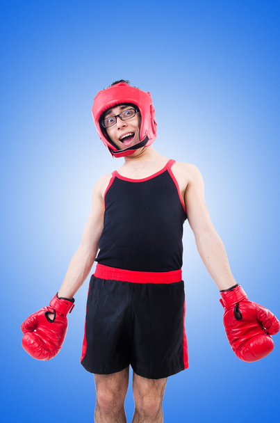 zabawny bokser przeciwko gradientu - Zdjęcie, obraz