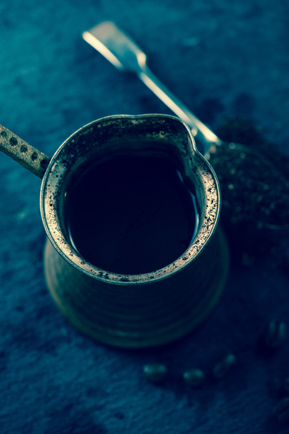 vintage photo of traditional coffee maker - Fotoğraf, Görsel