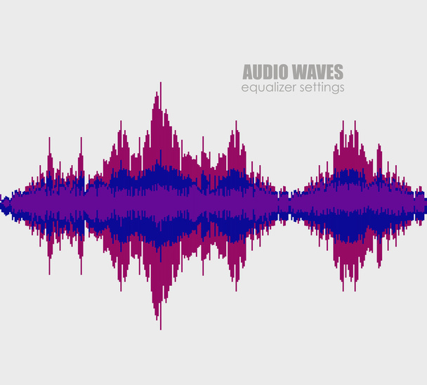 Set sound waves - Vector, Image