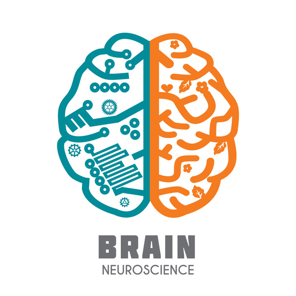 Modèle de conception de signes cérébraux pour Neuroscience & Médecine
. - Vecteur, image