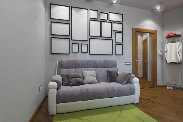 3D-s illusztráció az egyszobás apartman - Fotó, kép