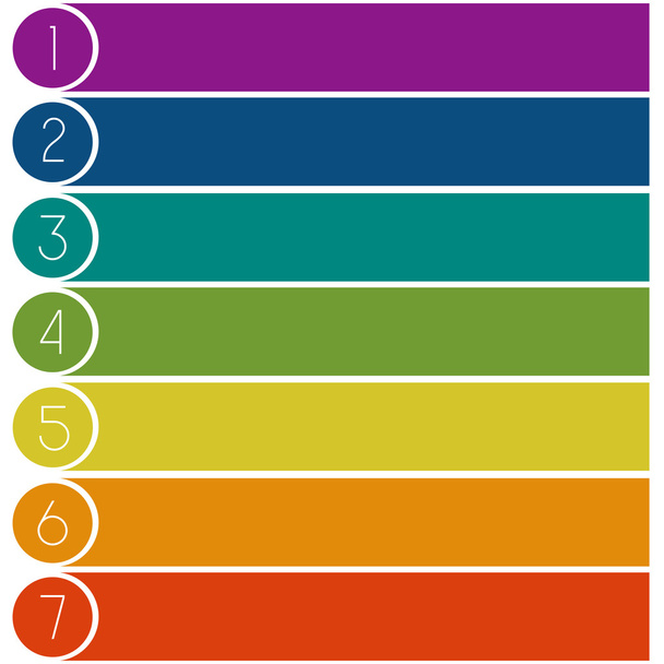 template Colourful strips seven positions - Foto, Imagem