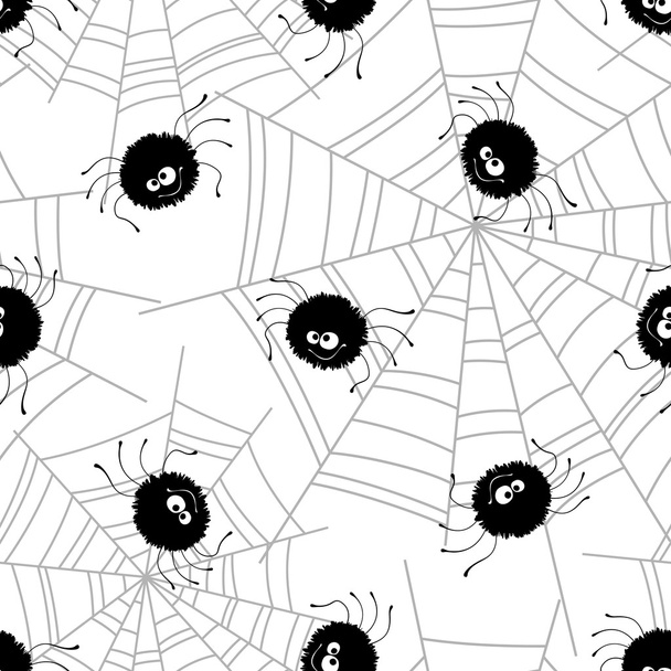 Halloween seamless pattern background. Vector illustration - Vector, imagen