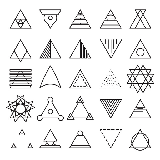 Triangle experimental icons - Vector, imagen