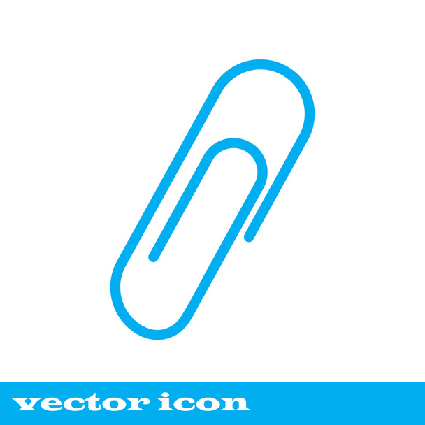 Paper clip sign icon. blue icon - Vector, Image