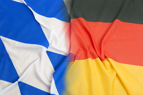 Bavarian flag vs. Germany flag - Fotoğraf, Görsel