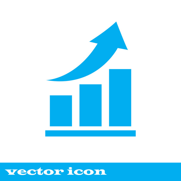 Vektor növekvő ábra ikon. Infographic diagram vektor.   - Vektor, kép