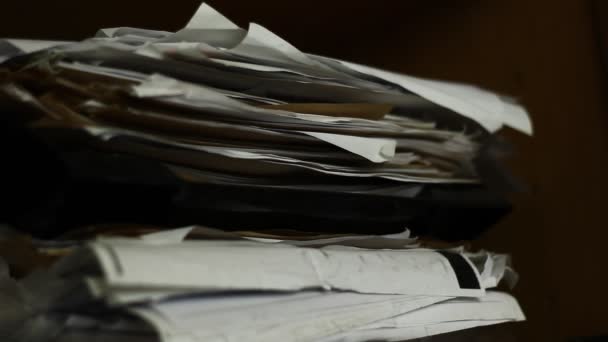 stack of paper in the office - Footage, Video