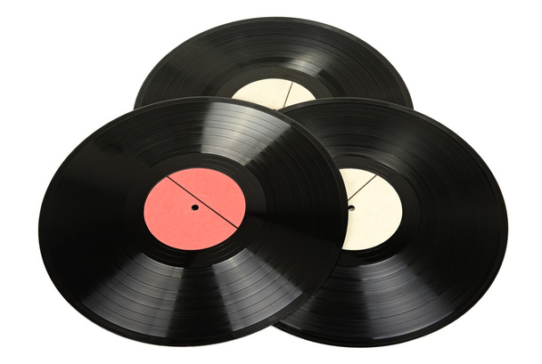 Vinyl discs isolated on white - Photo, Image