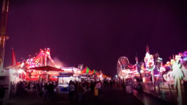 Carnival Midway Rides and Games (Time-Lapse HD) - Footage, Video