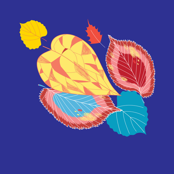 színes őszi levelek - Vektor, kép