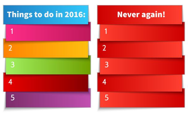 Διάνυσμα ψήφισμα του νέου έτους multi χρώμα διπλό πρότυπο λίστας - Διάνυσμα, εικόνα