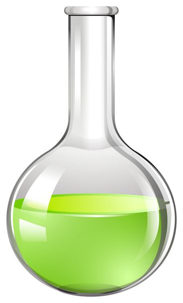 Green liquid in glass tube - Wektor, obraz