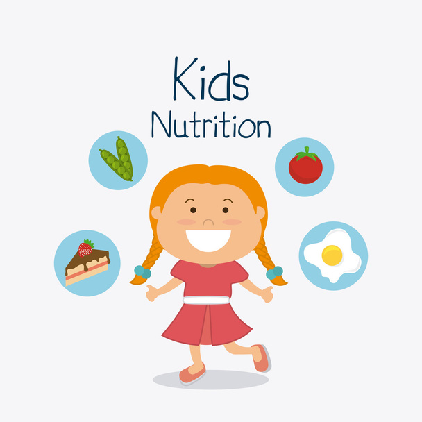 Diseño de nutrición para niños
. - Vector, Imagen