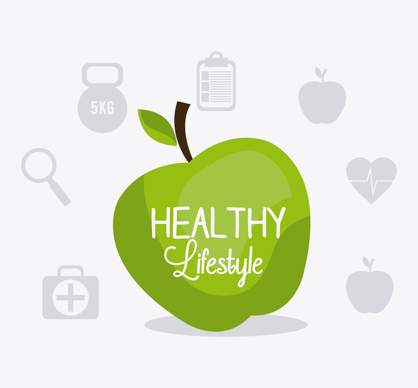 Healthy lifestyle design. - Vector, Image