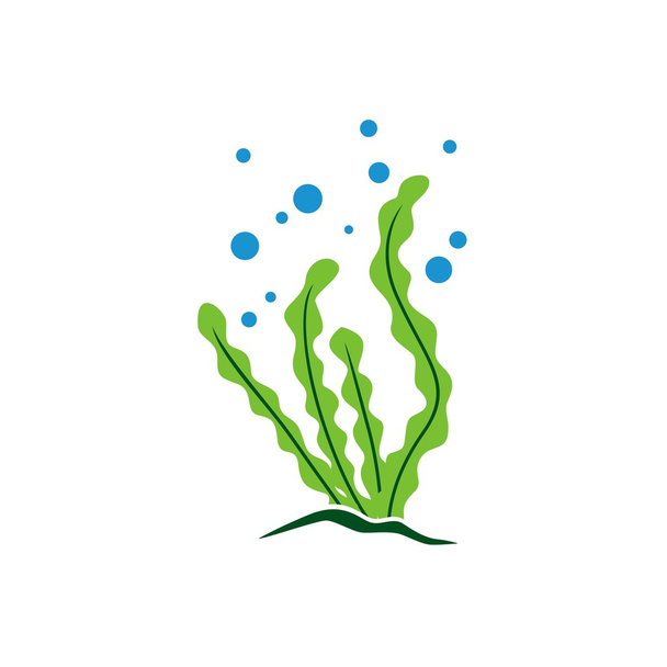 Логотип морских водорослей
 - Вектор,изображение
