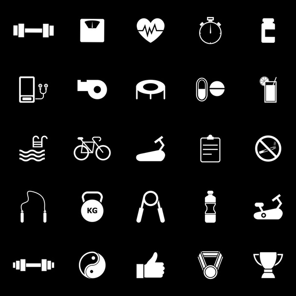 Fitness icons on white background - Vector, Image