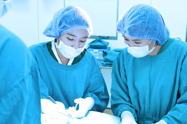 zwei Operationslampen im Operationssaal - Foto, Bild