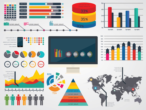 vector illustration of infographics elements - Vector, Image