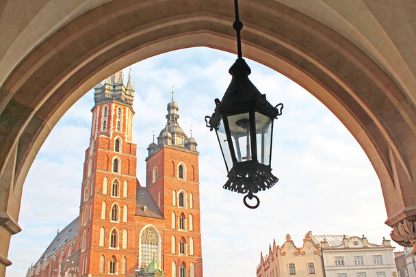 Church and lantern, Krakow - Photo, Image