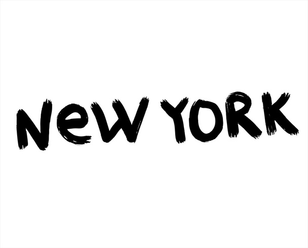 New York. Grunge lettering - Vektör, Görsel