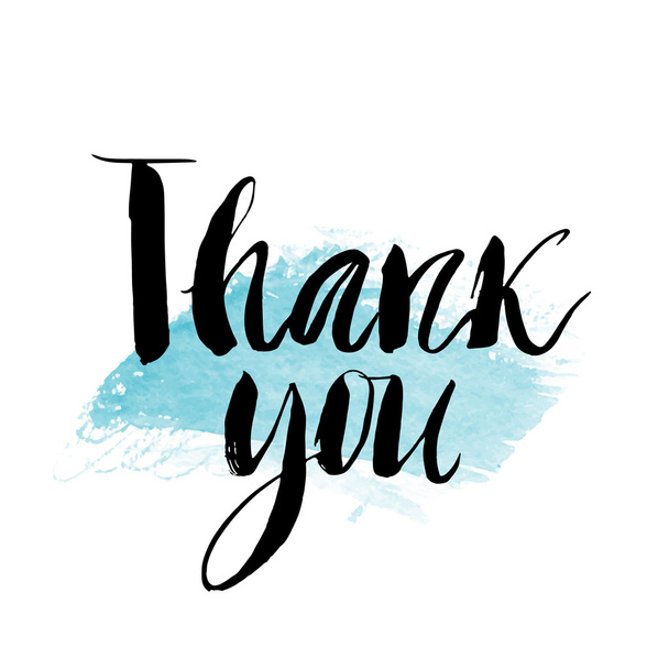THANK YOU  hand lettering. - Vector, Image