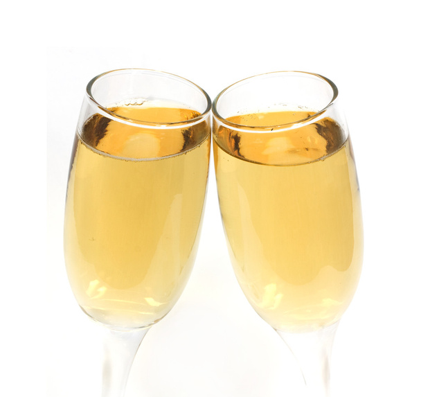 乾杯シャンパン グラスのペア - 写真・画像