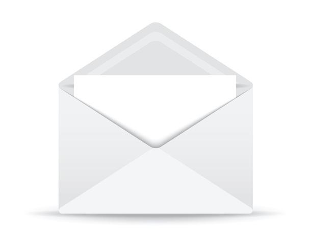 white open envelope - Vektor, Bild