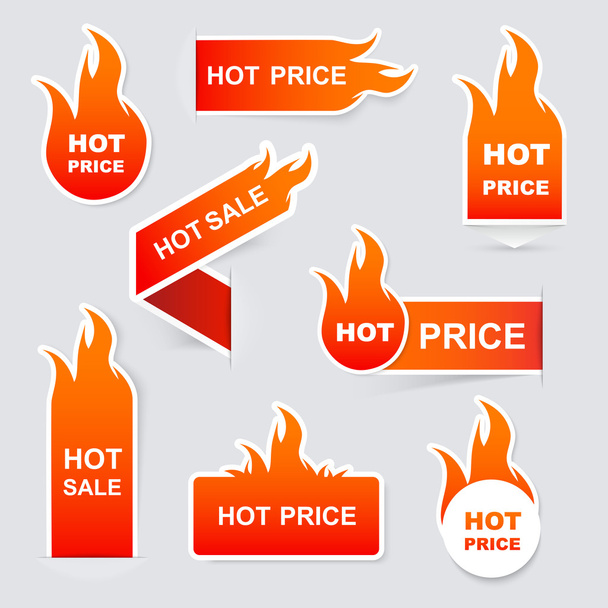 hot sale and price tags - Wektor, obraz