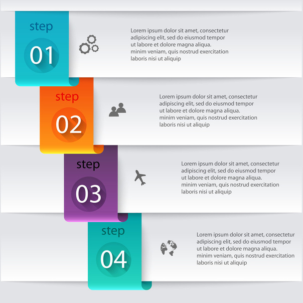 Bunte Infografiken für Unternehmenspräsentationen - Vektor, Bild