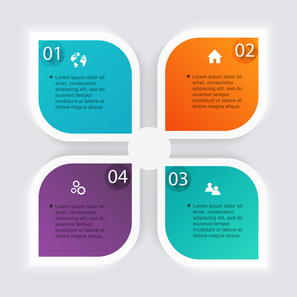 colorful infographics for business presentations - Vektor, obrázek