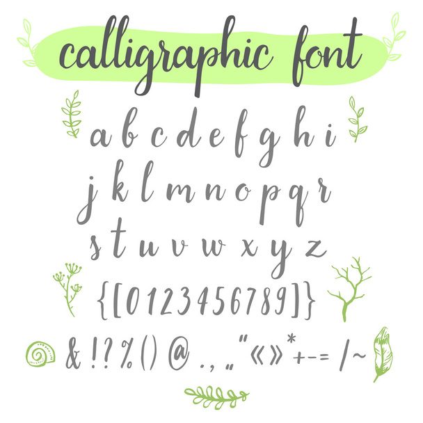 hand drawn alphabet font - Vector, Image