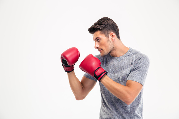 Portrait of a young male boxer - Foto, imagen