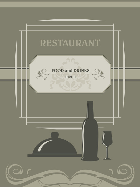 Restaurant menu. Label for design - Вектор, зображення