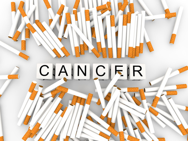 3d cigarrillos con la palabra Cáncer
 - Foto, Imagen