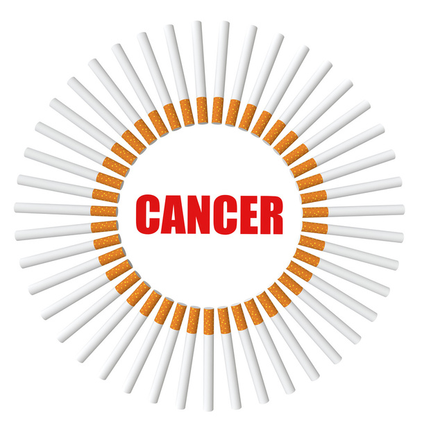 単語癌で 3 d のタバコ - 写真・画像