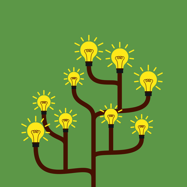 Idea bombillas árbol
 - Vector, imagen