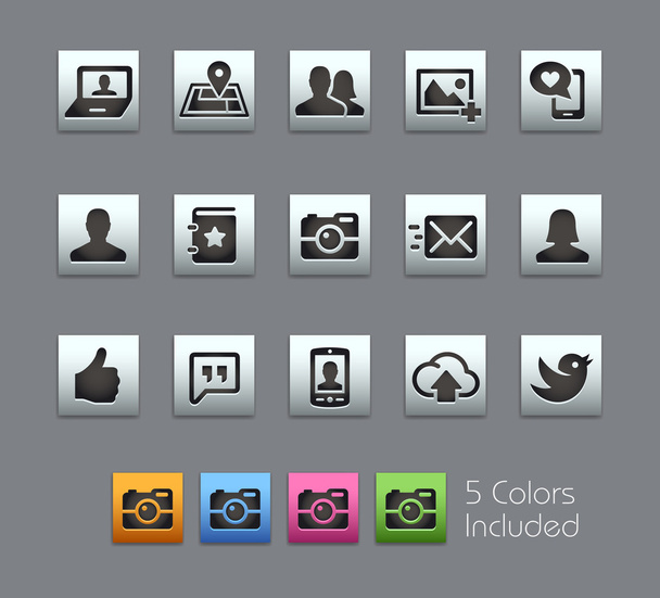Social Icons -- Satinbox Series - Vektor, obrázek