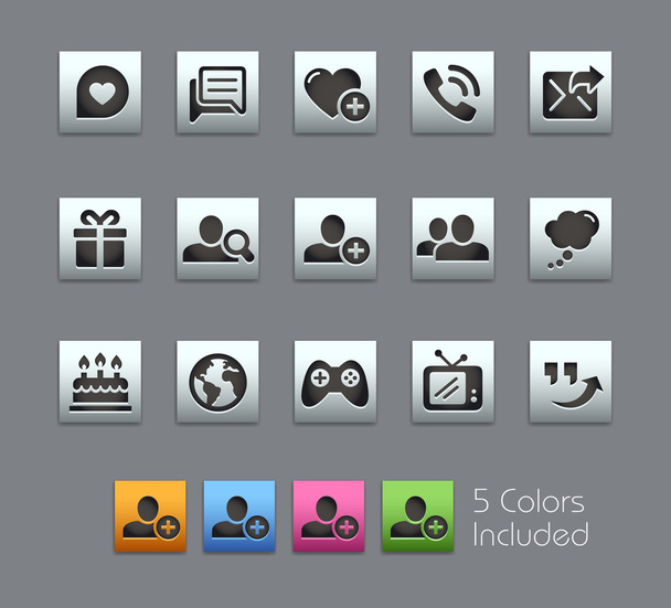 Social Communications Icons -- Satinbox Series - Vektor, obrázek