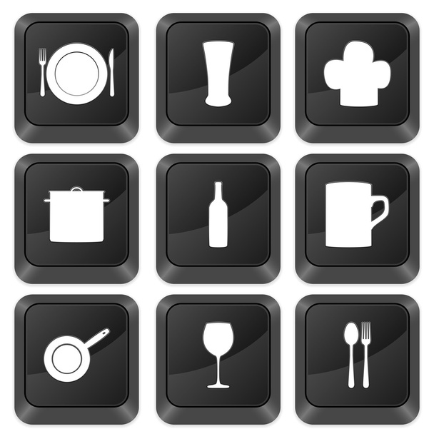 computer buttons kitchenware - Vector, afbeelding