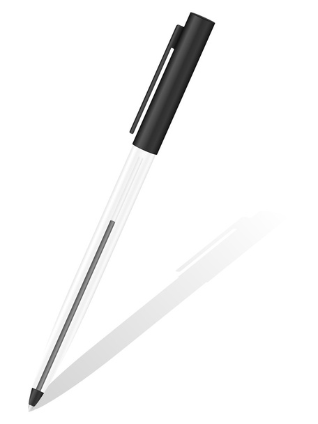 ballpoint pen and shodow 6 - Vector, afbeelding
